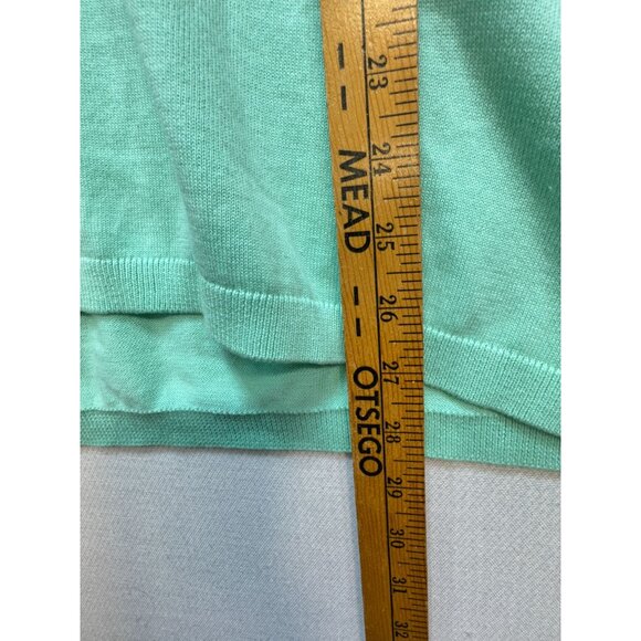 Tommy Hilfiger Womens V-Neck Sweater Size 1x Mint Green Long Sleeves Casual NWT - Picture 6 of 11